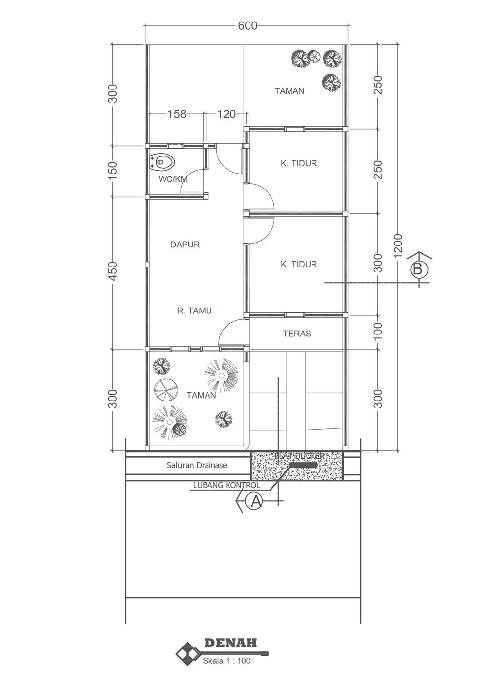 foto denah rumah tipe 36 perumahan ARRAYAN RESIDENCE