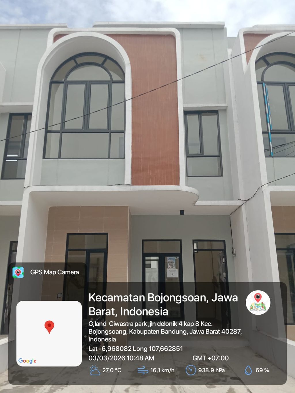 foto tampak rumah tipe 43 Compact 3 Kamar HC (519) perumahan G-Land Ciwastra Park 2