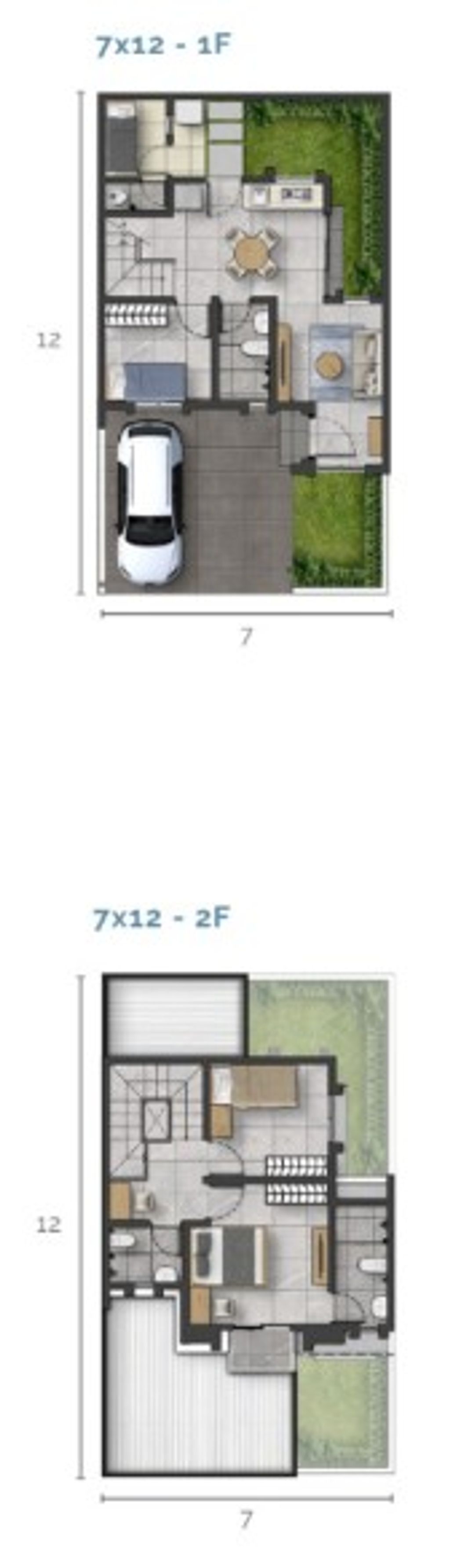 foto denah rumah tipe T.98 perumahan GRAND WISATA - CLUSTER DOVIA