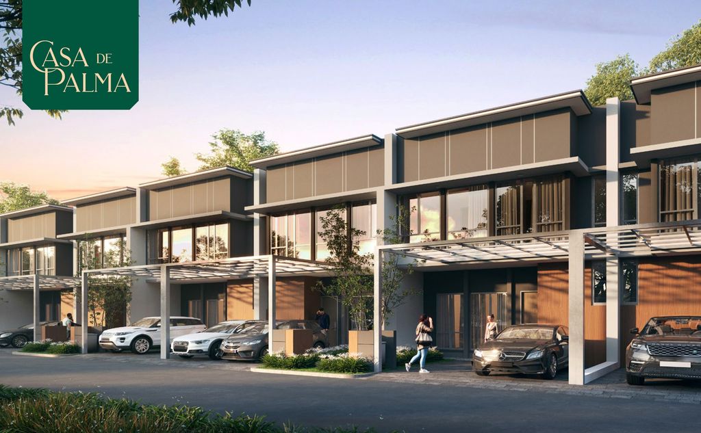 foto tampak rumah tipe CASA DE PALMA 79/91 (JAN 26) perumahan PANJIBUWONO RESIDENCE