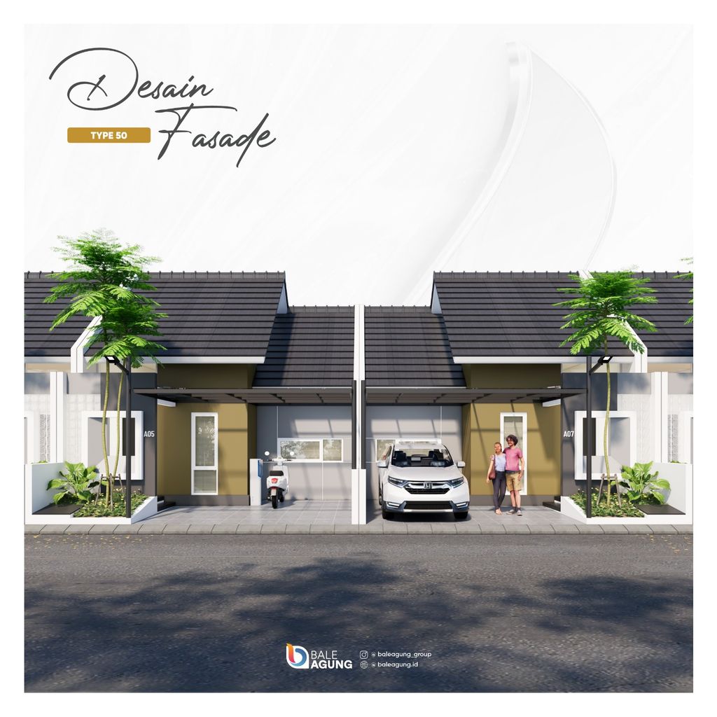 foto tampak rumah tipe 50/98 perumahan GRAND BALE AGUNG 2 PEMALANG