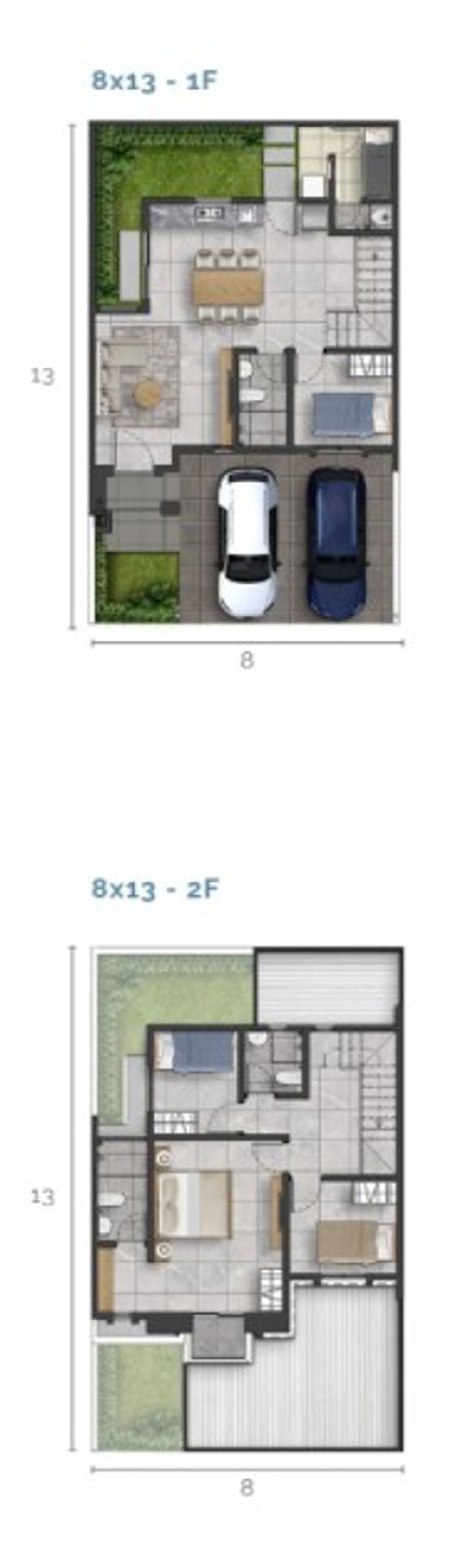 foto denah rumah tipe T.113 perumahan GRAND WISATA - CLUSTER DOVIA