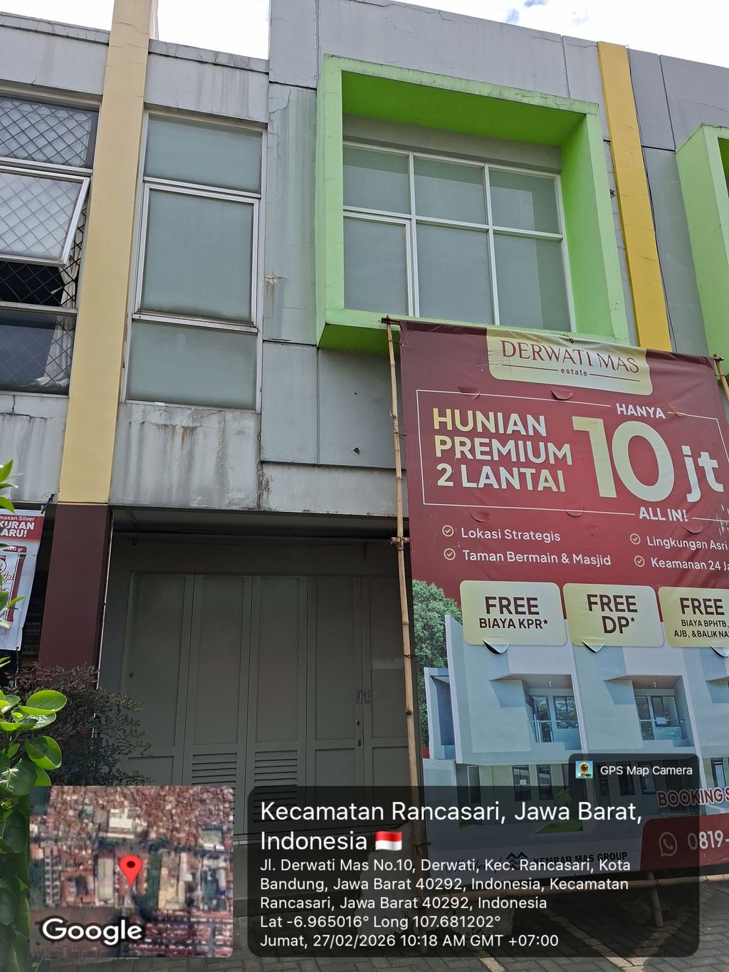 foto tampak rumah tipe 98/86 A5 perumahan DERWATI MAS