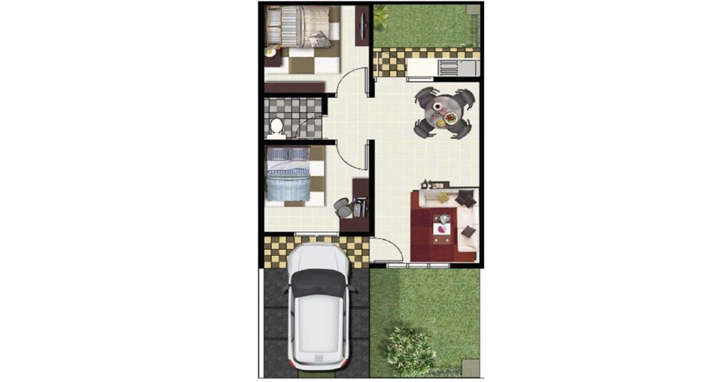 foto denah rumah tipe CATTLEYA BOULEVARD 45/108 (JAN 26) perumahan Cluster Sriwijaya - Darmawangsa Residence Bekasi