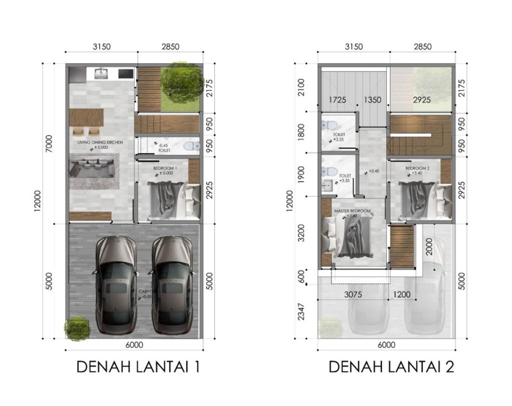 foto denah rumah tipe 67/72 perumahan RAKATA NUURA