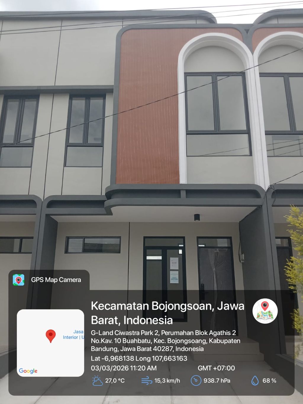 foto tampak rumah tipe 38 Compact 2 Kamar HC (474) perumahan G-Land Ciwastra Park 2
