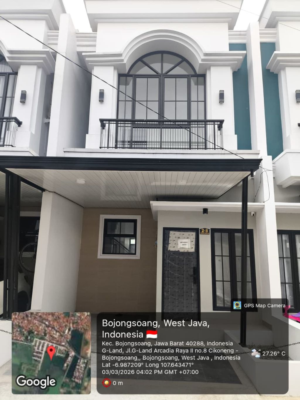 foto tampak rumah tipe 63 New Compact HC Classic (3KT) (704) perumahan G-Land Arcadia Buahbatu