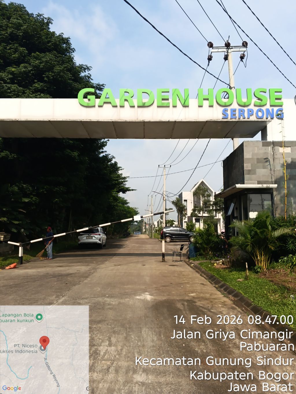 foto gerbang perumahan GARDEN HOUSE SERPONG