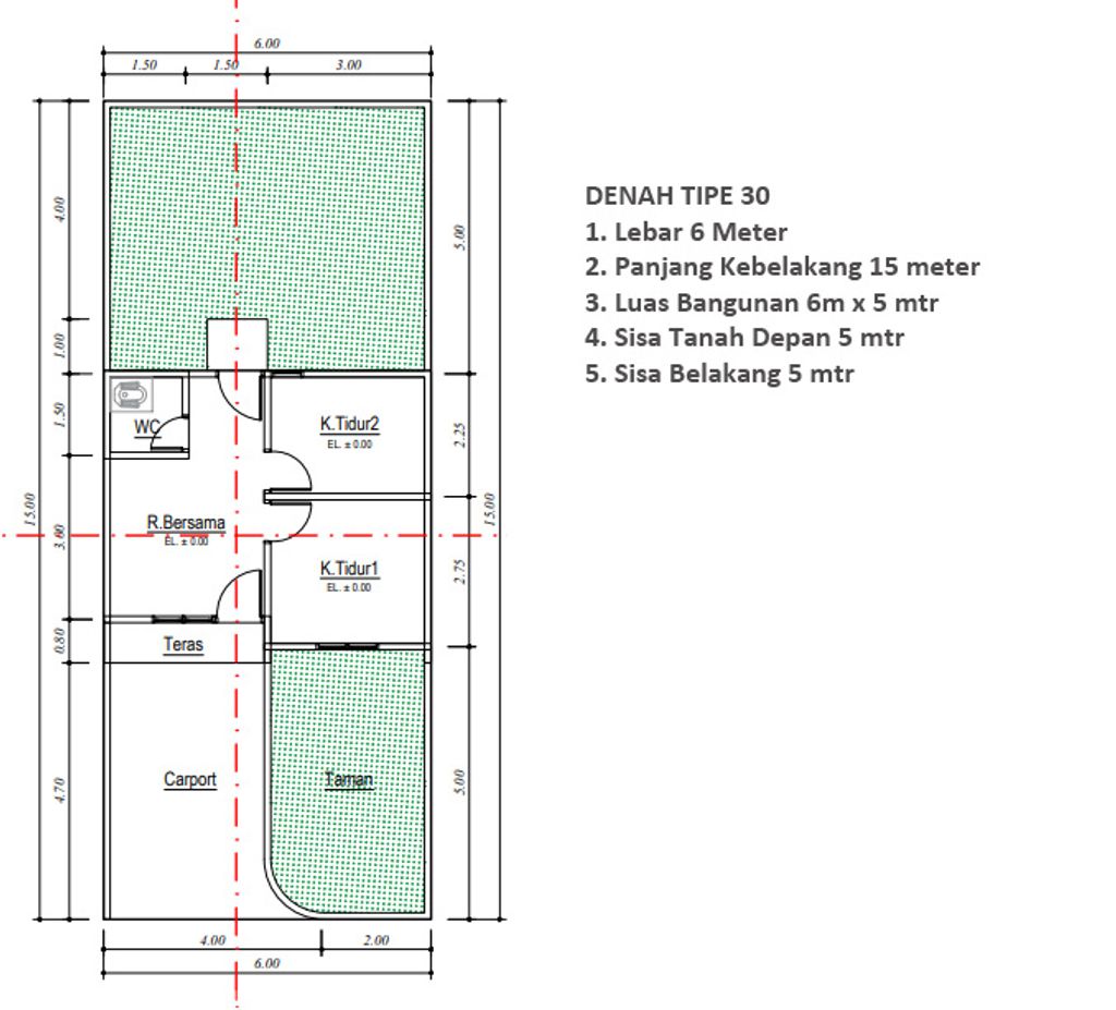 foto denah rumah tipe 30 perumahan AL KAUTSAR RESIDENCE 4