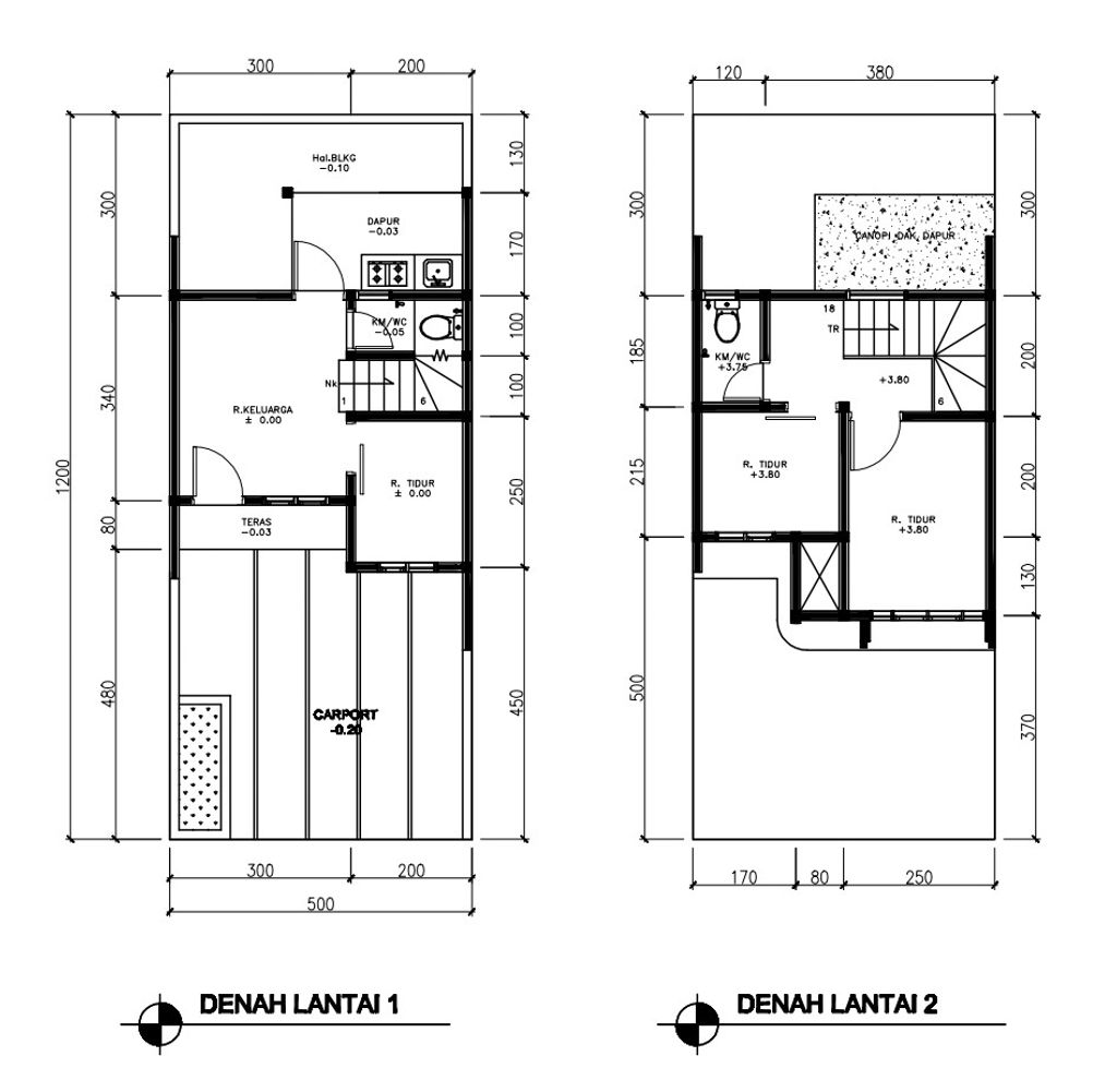foto denah rumah tipe 43 Compact 3 Kamar HC (496) perumahan G-Land Ciwastra Park 2