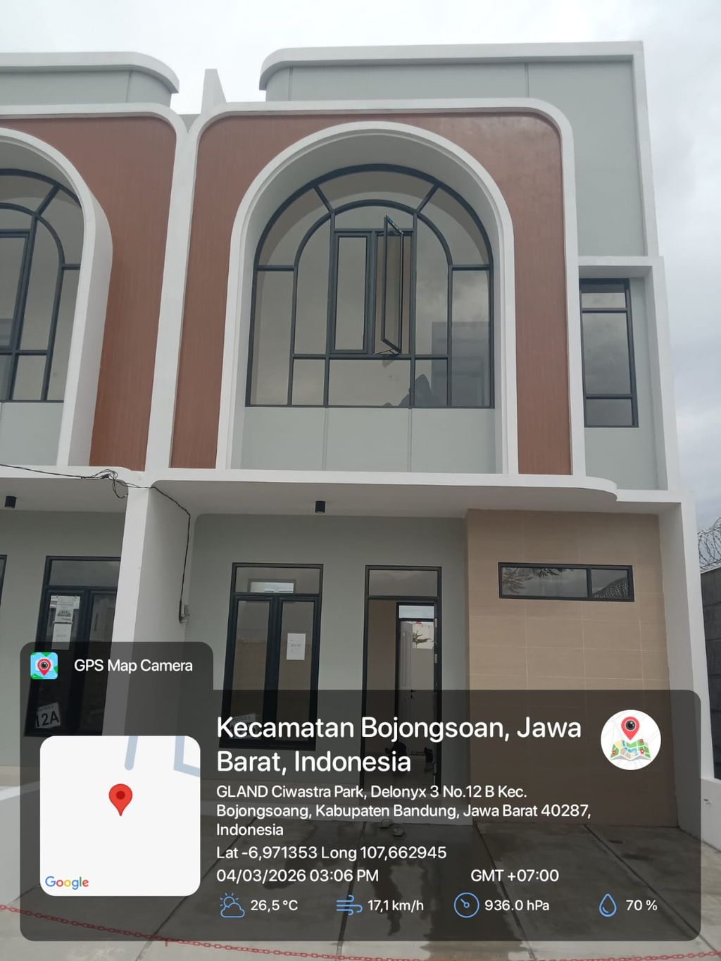 foto tampak rumah tipe 51 Compact 3 Kamar HC (542) perumahan G-Land Ciwastra Park 2