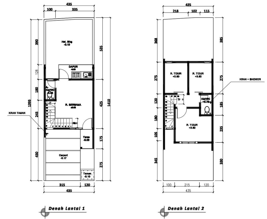 foto denah rumah tipe 41 Compact Void (2 KT) (392) perumahan Seroja Home Residence 4