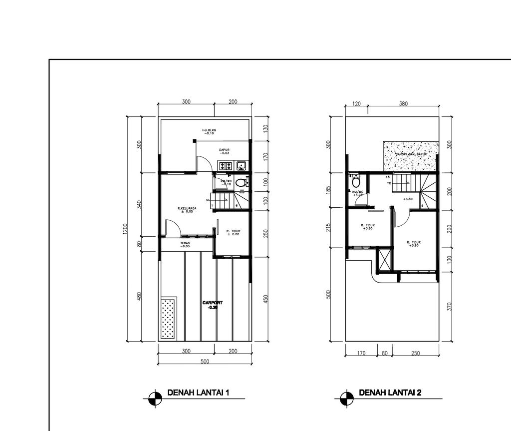 foto denah rumah tipe 43 Compact 3 Kamar HC (472) perumahan G-Land Ciwastra Park 2