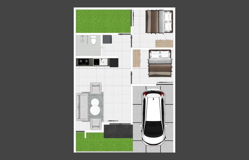 foto denah rumah tipe Albarack perumahan Jassin Residence