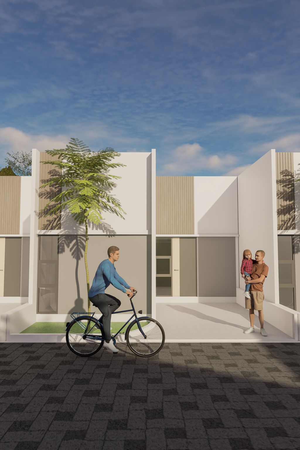 foto tampak rumah tipe Elfarabi perumahan Jassin Residence