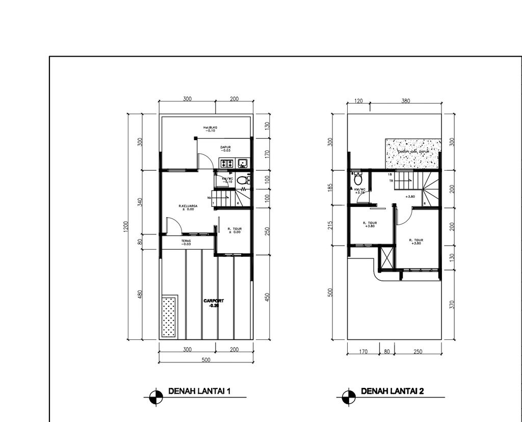 foto denah rumah tipe 43 Compact 3 Kamar HC (537) perumahan G-Land Ciwastra Park 2