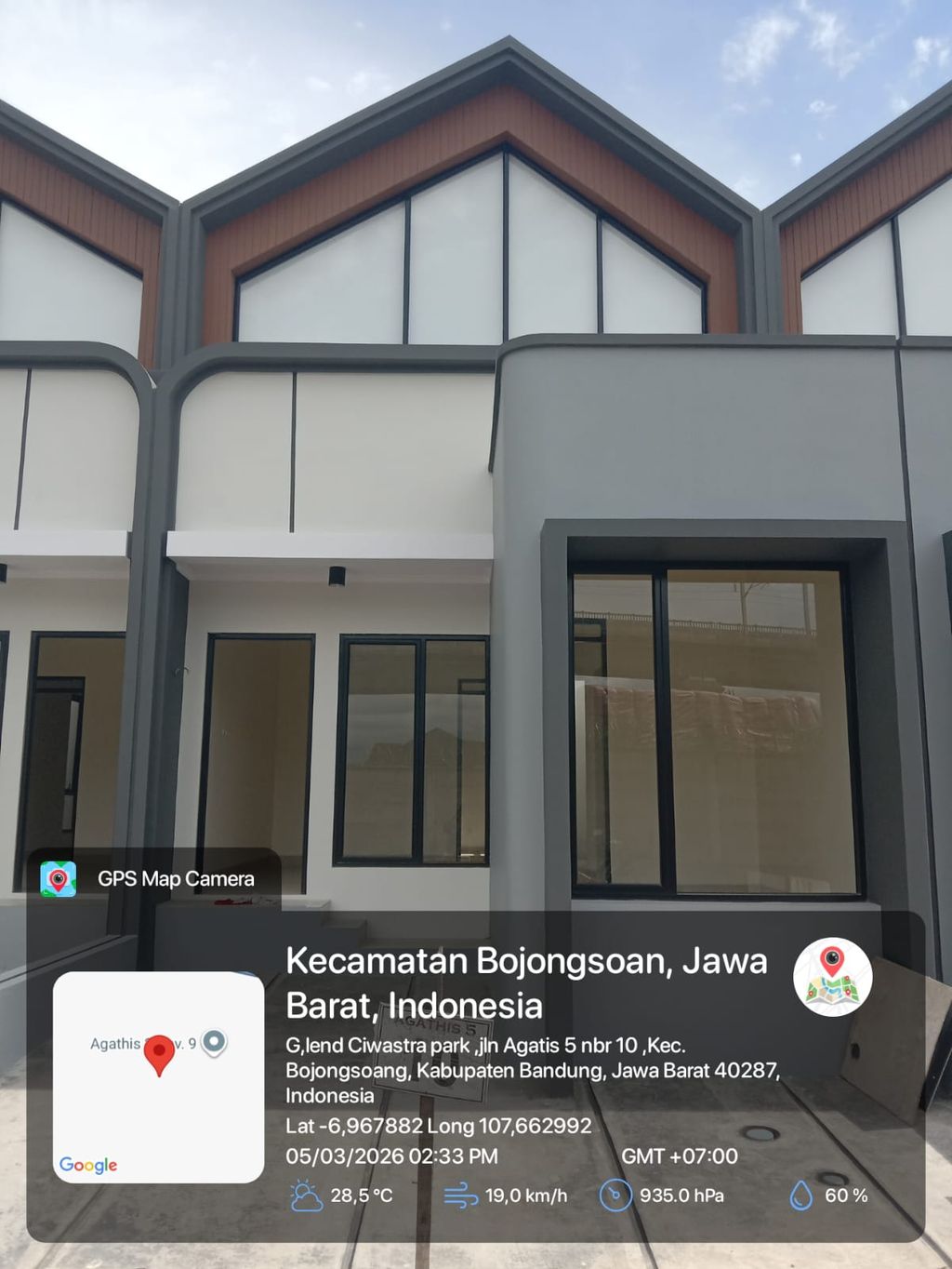foto tampak rumah tipe 38 1 lantai (411) perumahan G-Land Ciwastra Park 2