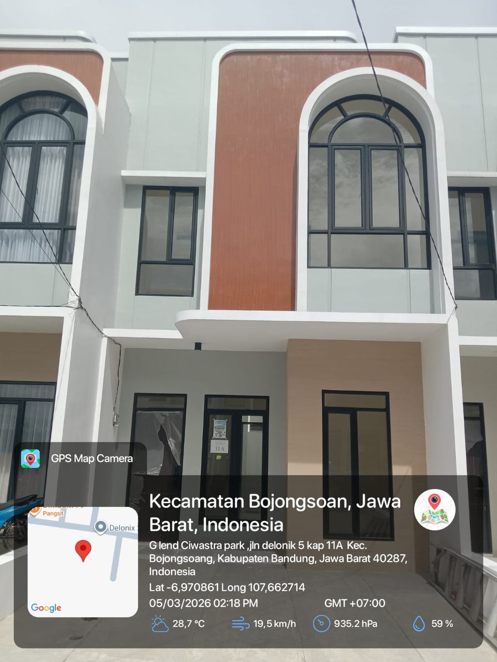 foto tampak rumah tipe 43 Compact 3 Kamar HC (472) perumahan G-Land Ciwastra Park 2