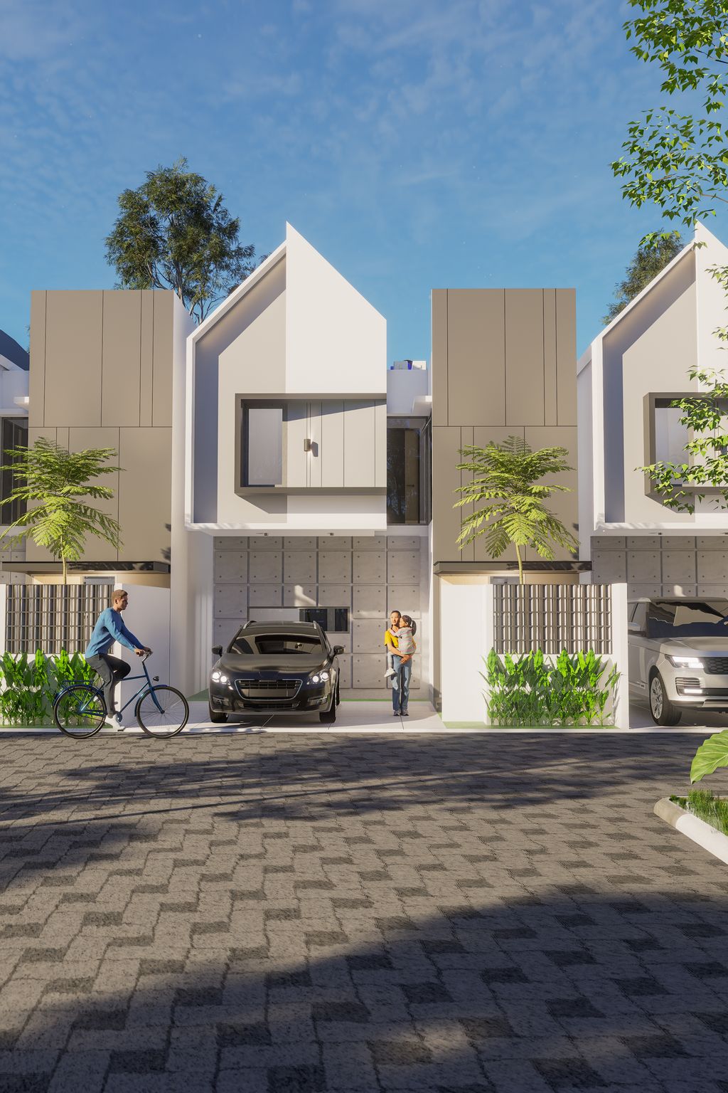 foto tampak rumah tipe Verbena Lux perumahan Jassin Residence