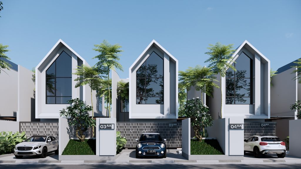 foto tampak rumah tipe Elvan Lux perumahan Jassin Residence