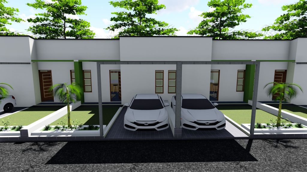 foto tampak rumah tipe 36/72 perumahan KOTA BARU PARIGI TAHAP 2