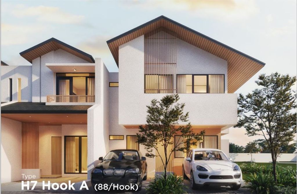foto tampak rumah tipe H7 HOOK A perumahan ASERA NISHI