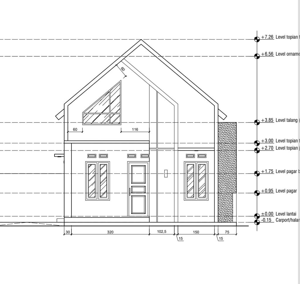 foto tampak rumah tipe CEMARA perumahan Delima Village