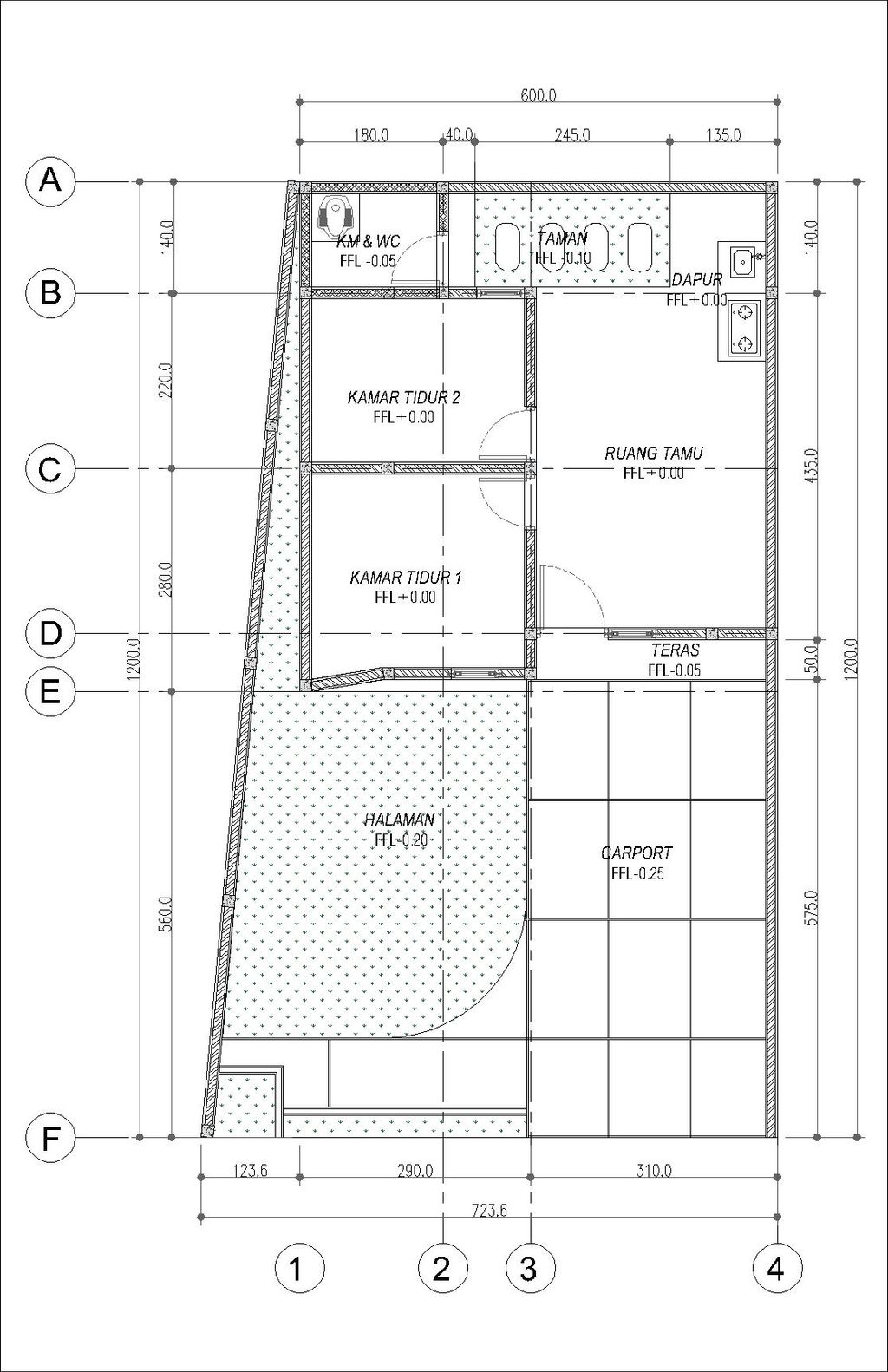 foto denah rumah tipe 36/78,5 perumahan PESONA PERSADA GRATI
