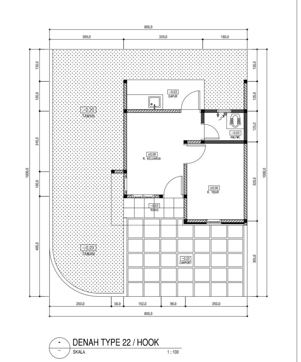 foto denah rumah tipe SAKURA GENERIK 21/78 perumahan GRAHA TAMANSARI