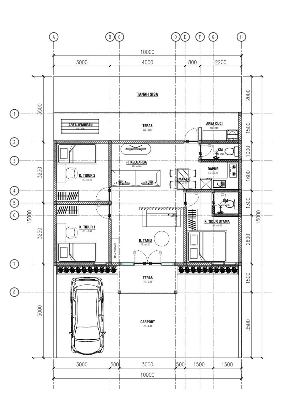foto denah rumah tipe 45 perumahan SAMARI RESIDENCE