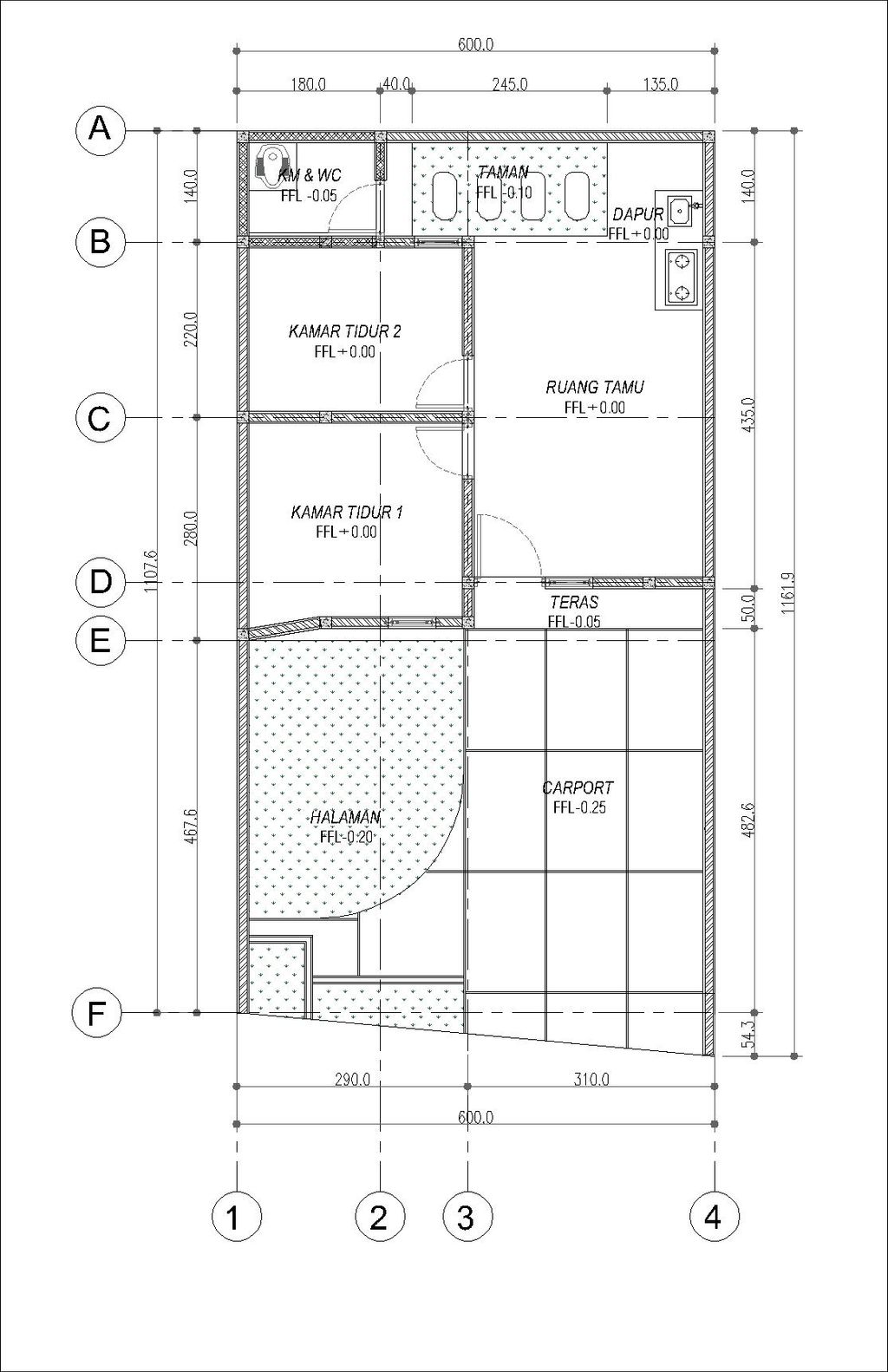 foto denah rumah tipe 36/68,1 perumahan PESONA PERSADA GRATI
