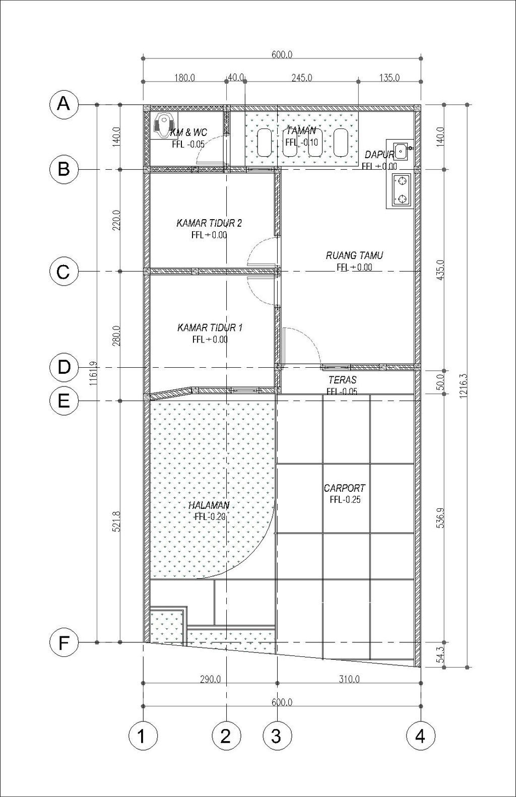 foto denah rumah tipe 36/71,3 perumahan PESONA PERSADA GRATI