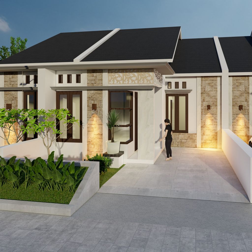 foto tampak rumah tipe MAYAPADA B-12 perumahan MUTIARA AMARTA VILLAGE