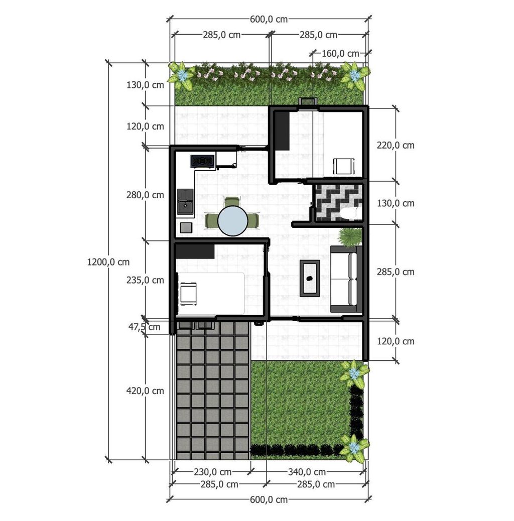 foto denah rumah tipe 36/72 perumahan MUTIARA RESIDENCE