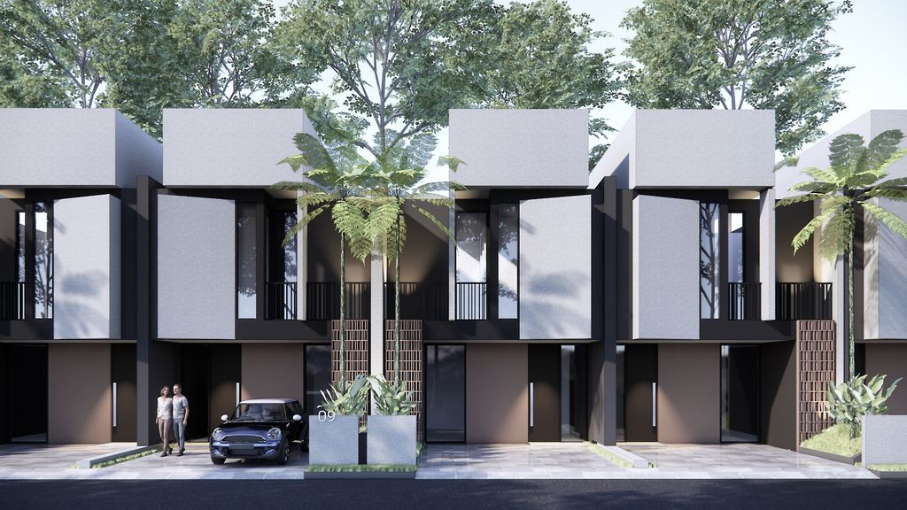 foto tampak rumah tipe Barcelona perumahan CITAVILLE CIBUBUR