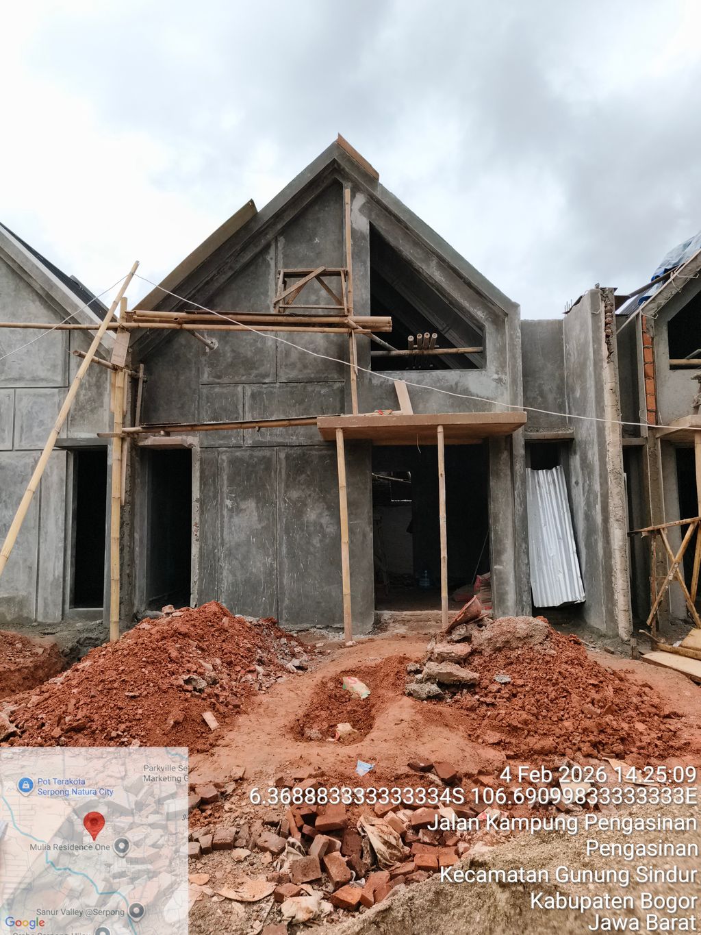 foto tampak rumah tipe OR5-0021 perumahan SERPONG NATURA CITY TAHAP 2