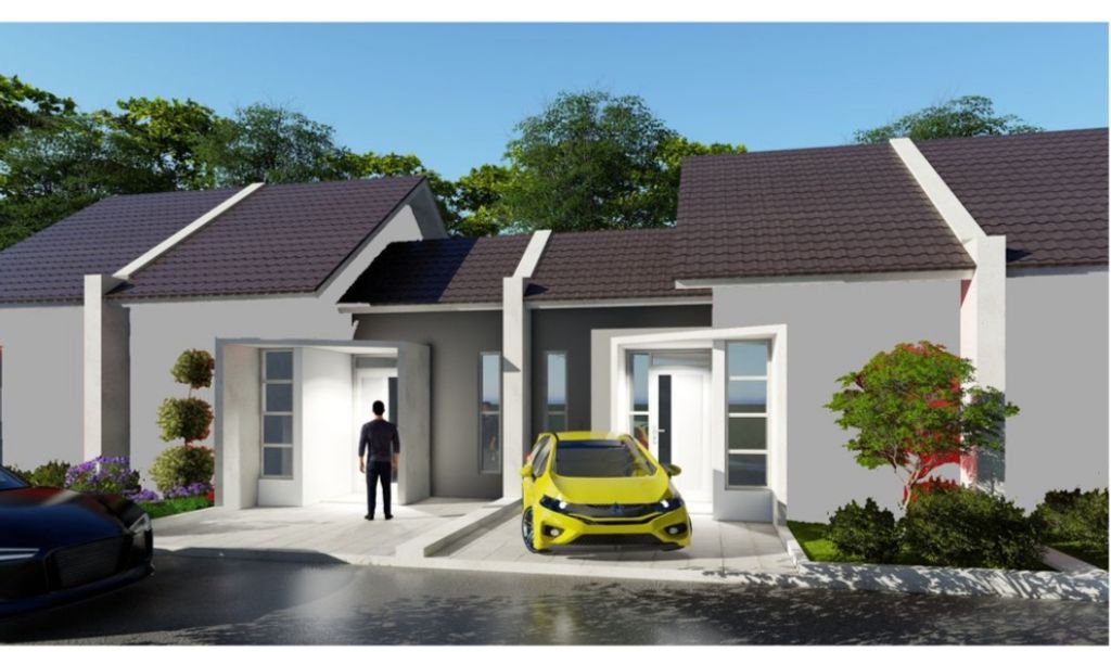 foto tampak rumah tipe 36/119 perumahan Taman Bukit Alam