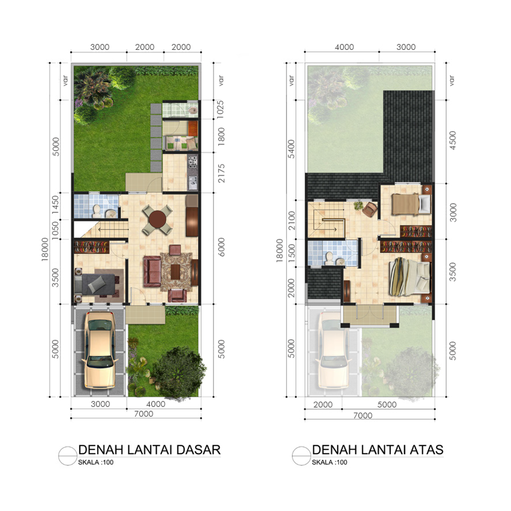 foto denah rumah tipe 131/126 perumahan Sentul Alaya