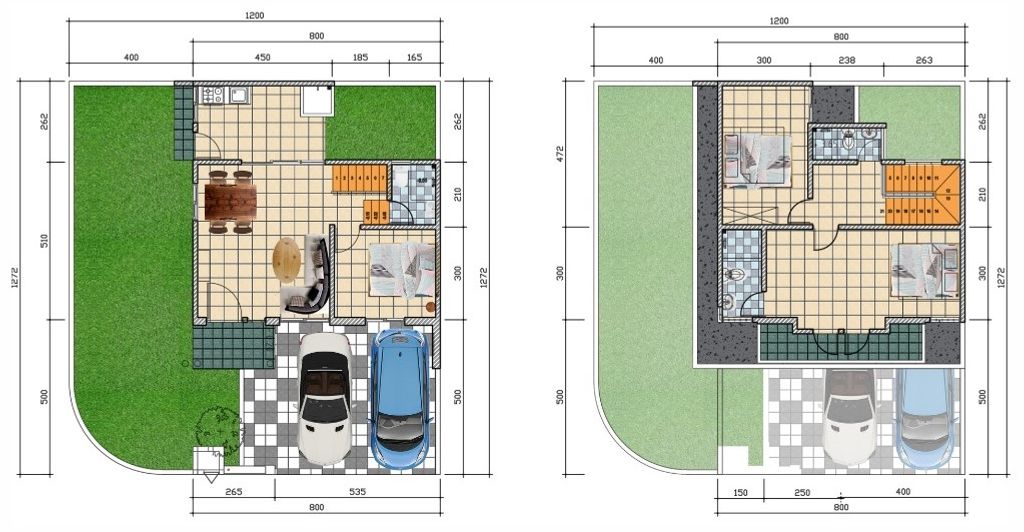 foto denah rumah tipe AMARYLIS POJOK perumahan NATURA RESIDENCES