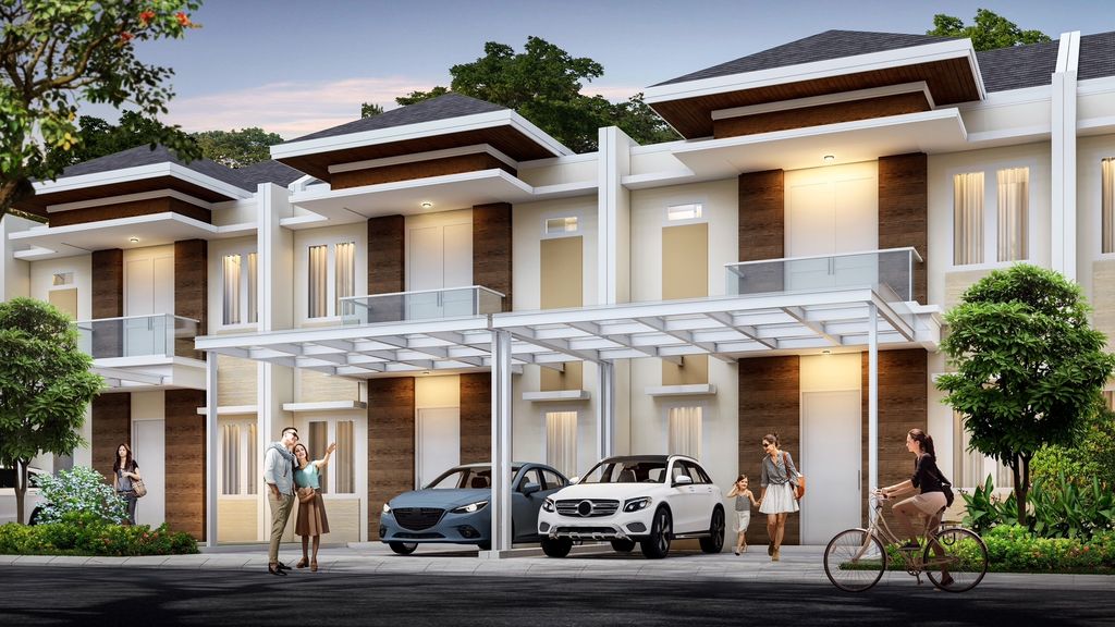 foto tampak rumah tipe 131/126 perumahan Sentul Alaya