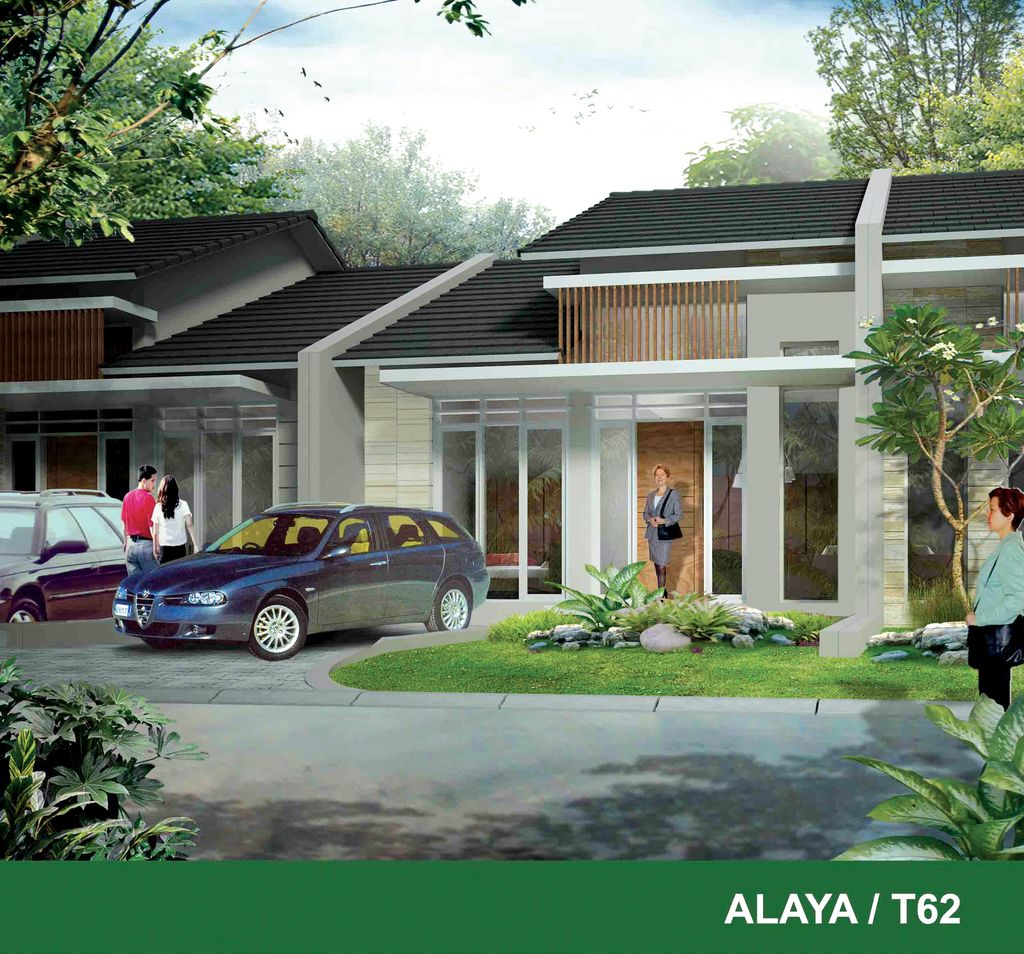 foto tampak rumah tipe 62/192 perumahan Sentul Alaya