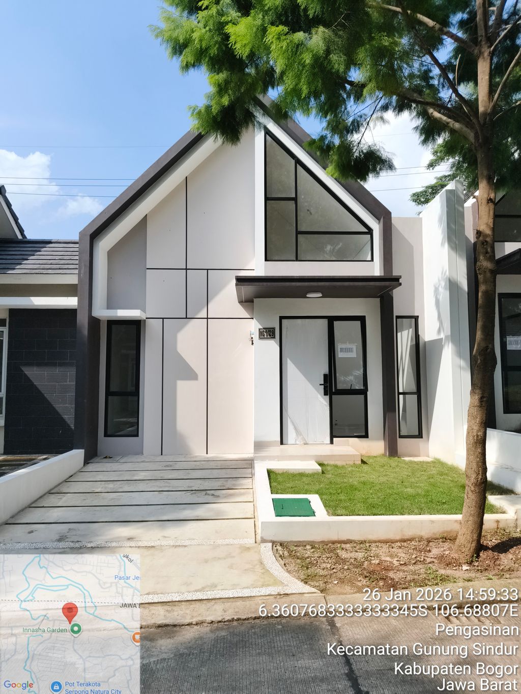 foto tampak rumah tipe NG1-0029 perumahan SERPONG NATURA CITY