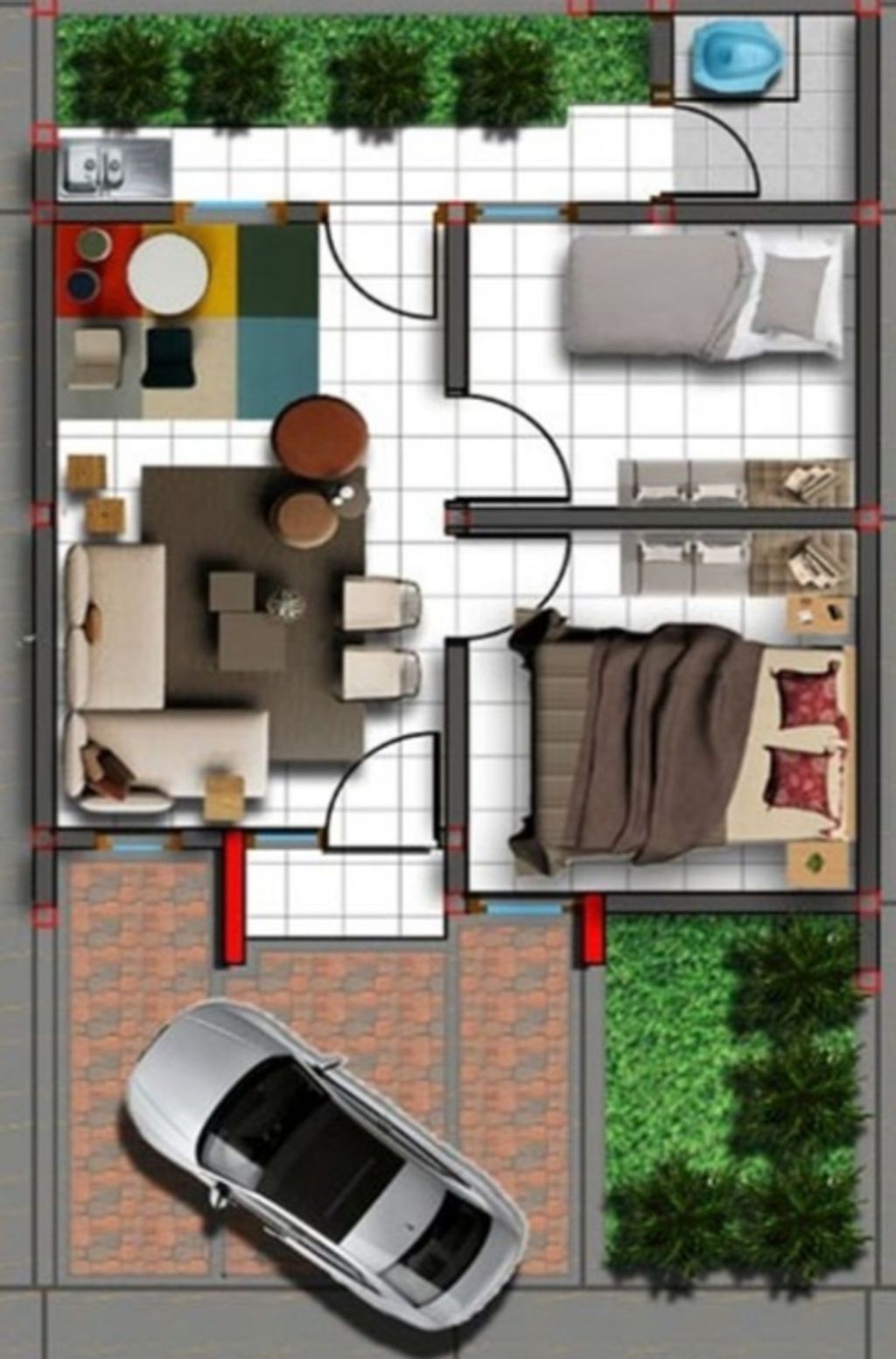 foto denah rumah tipe 36/119 perumahan Taman Bukit Alam