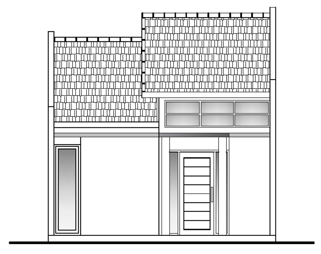 foto tampak rumah tipe 30/66 perumahan Green Season