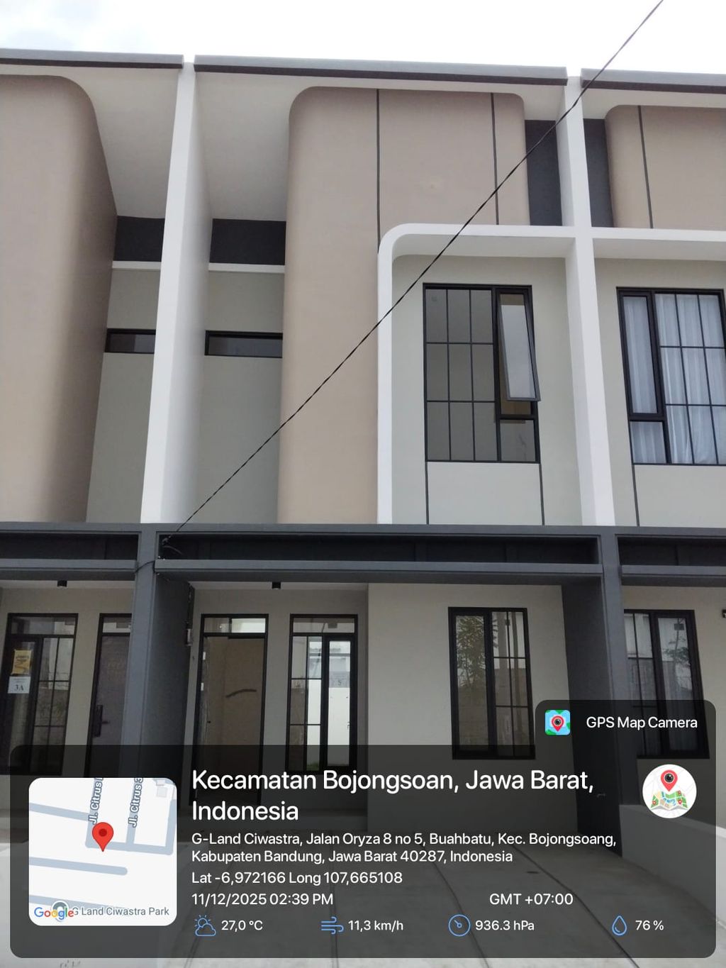 foto tampak rumah tipe 41 Compact High Ceiling (3KT) (604) perumahan G-Land Ciwastra Park 2