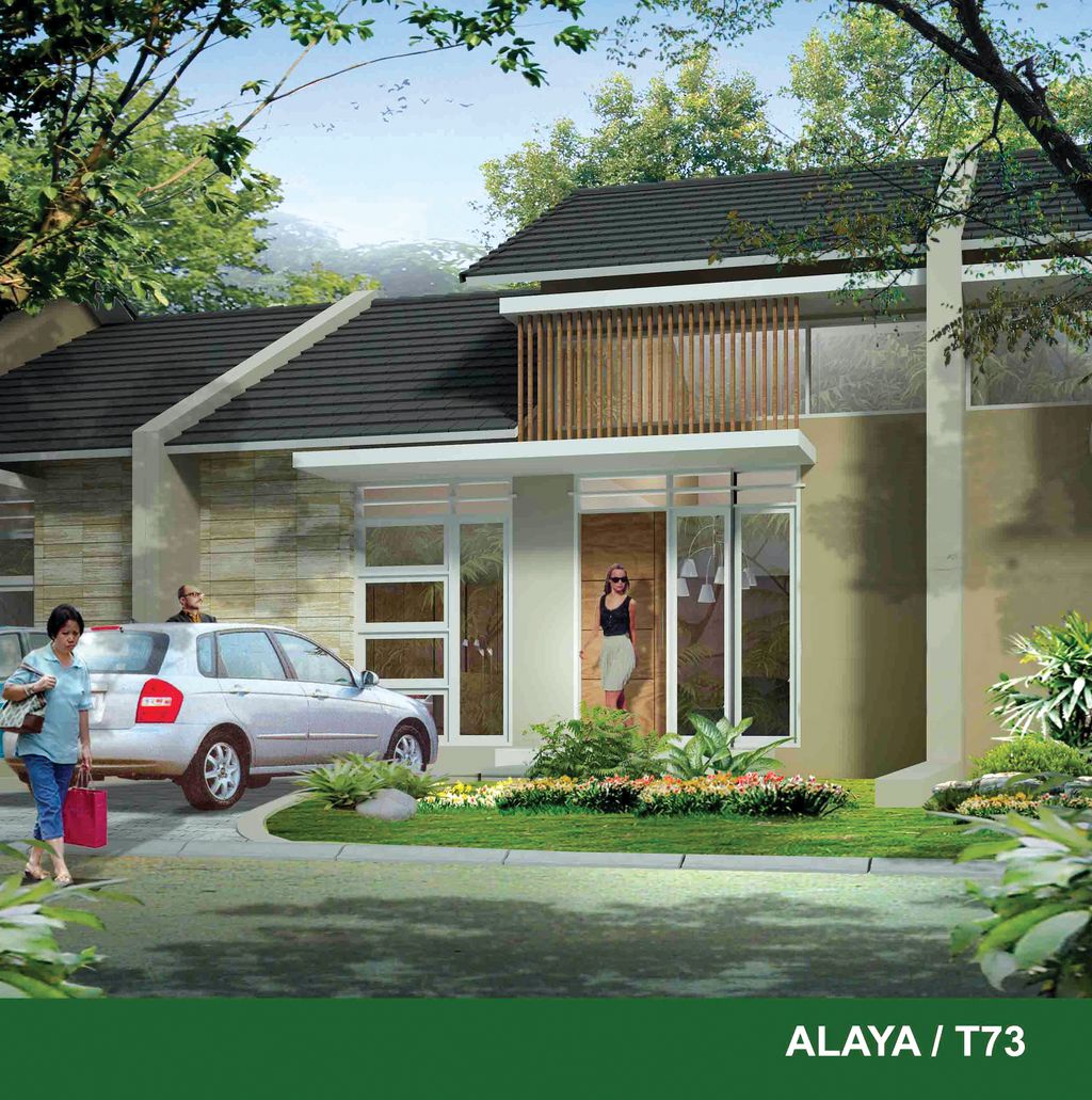 foto tampak rumah tipe 73/235 perumahan Sentul Alaya