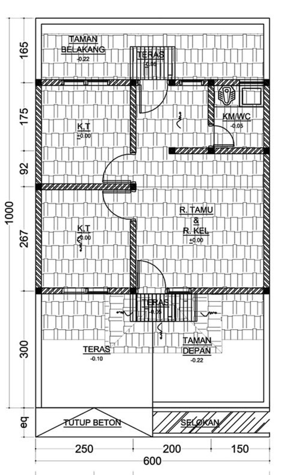 foto denah rumah tipe Subsidi 30/90 perumahan Cibitung Royal Residence
