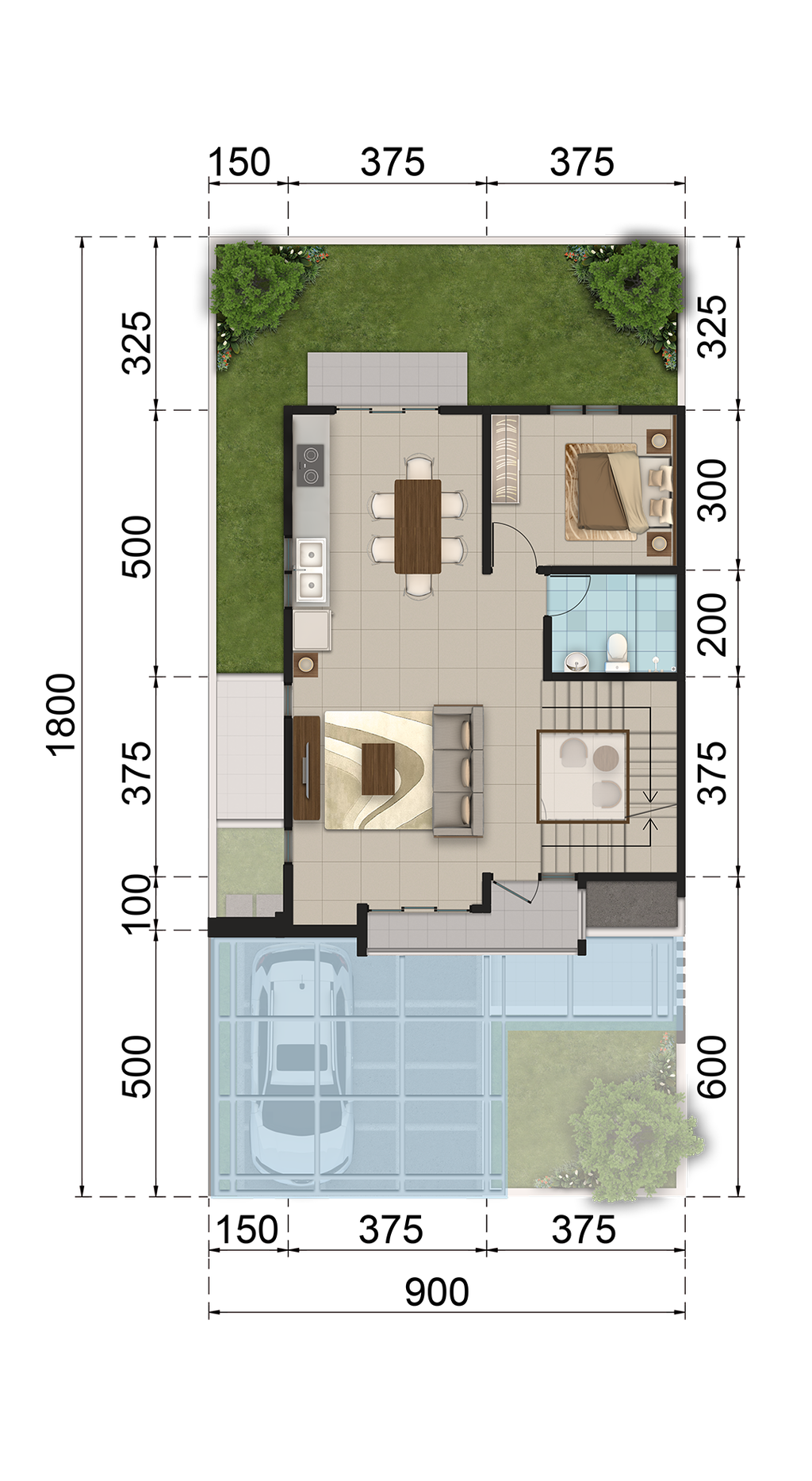 foto denah rumah tipe 182/180 perumahan Sentul Alaya