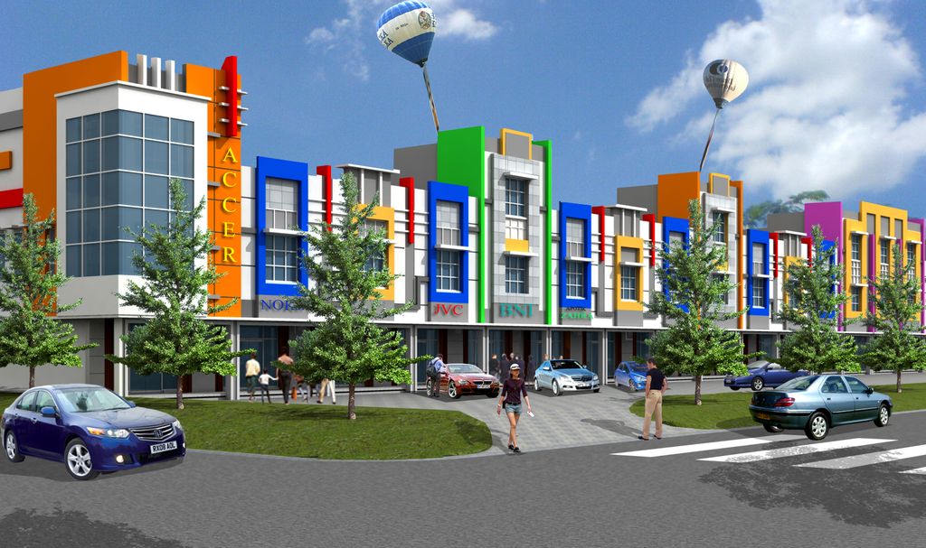 foto tampak rumah tipe RUKO EBONI HOOK perumahan Metland Transyogi Cibubur