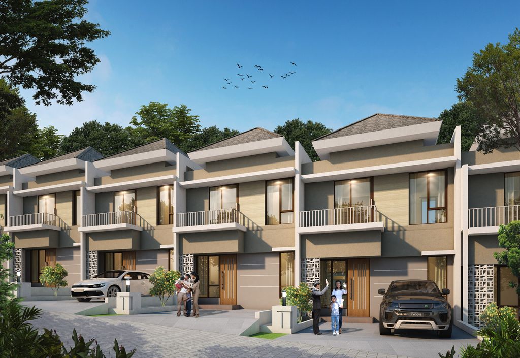 foto tampak rumah tipe 65 perumahan Pandanaran Height